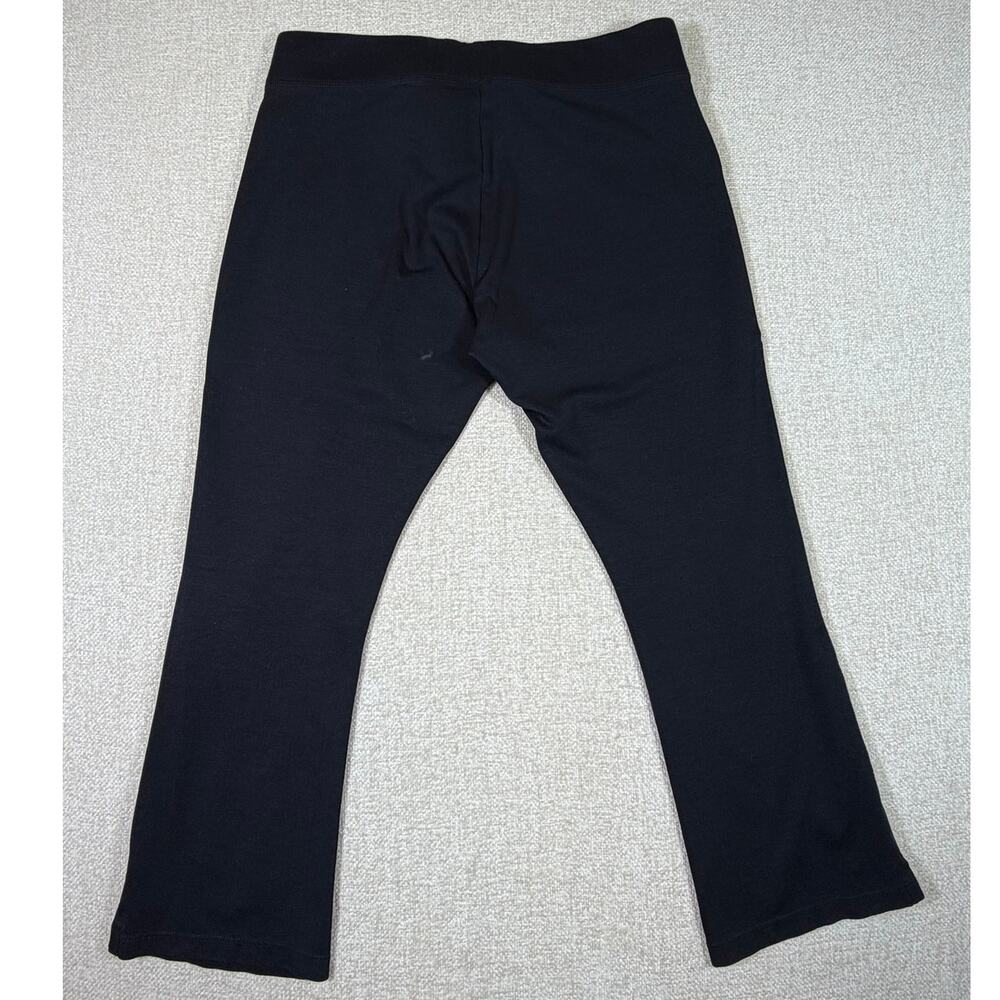 American Giant Women's 14 Black Cropped Knit Pants Stretch Casual Lounge Fit